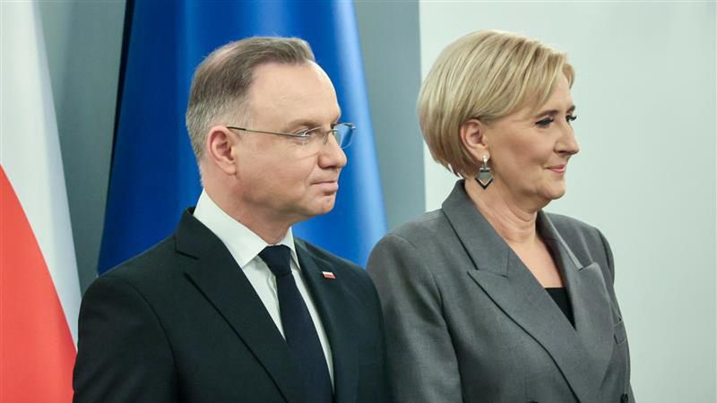 Andrzej Duda z żoną Agatą