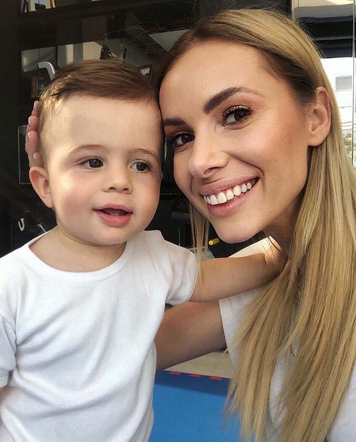 Izabela Janachowska z synem