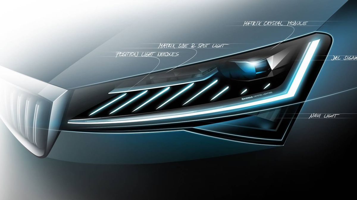 Nowocześniejszy design oraz technologia LED - oto reflektory odświeżonego Superba.