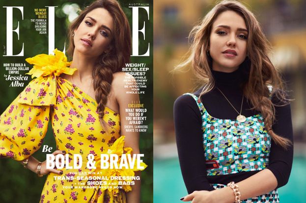 Romantyczna Jessica Alba na okładce australijskiego "Elle"