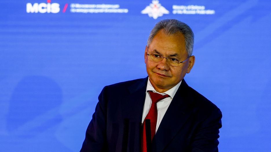 MOSCOW, RUSSIA - JUNE 23: Russian Defense Minister, Sergey Shoygu speaks during the 9th Moscow Conference on International Security in Moscow, Russia on June 23, 2021. (Photo by Sefa Karacan/Anadolu Agency via Getty Images)