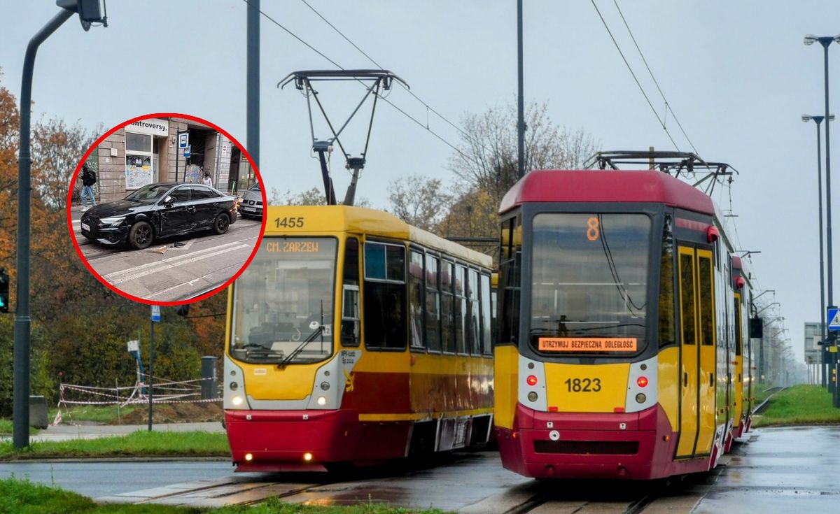 Wykolejenie tramwaju w Łodzi