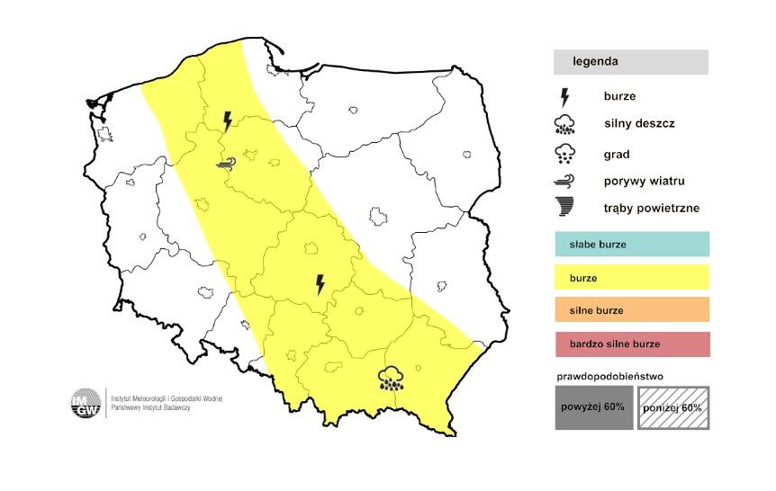 Prognoza burz na noc z 3 na 4 czerwca
