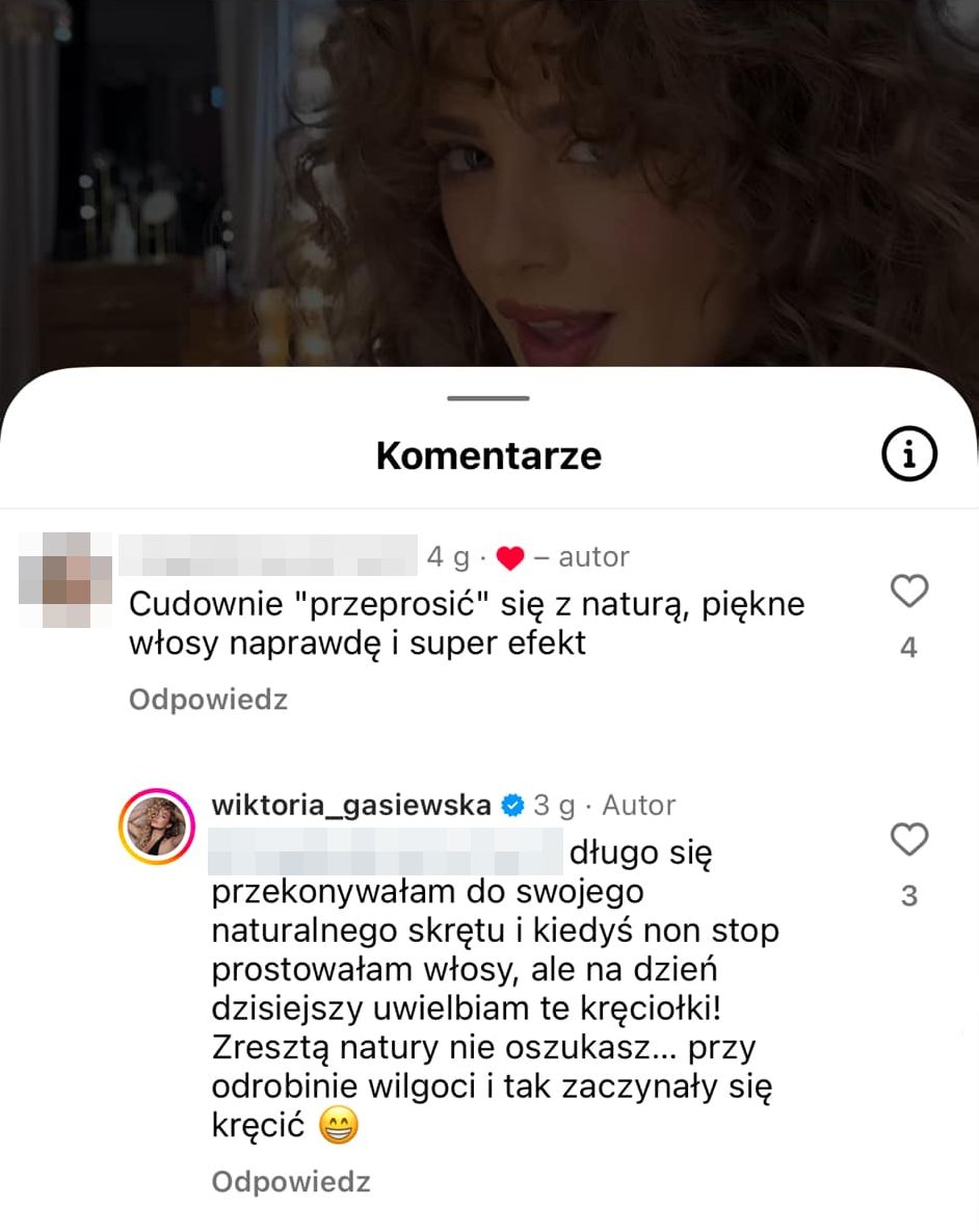 Wiktoria Gąsiewska odpowiada na komentarze