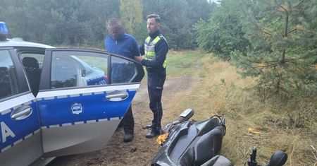 Skarżysko-Kamienna: Podczas pościgu zwątpił, że uda mu się uciec i sam się zatrzymał. Motocyklista był pijany
