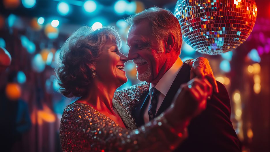 Elegant senior couple enjoying a romantic dance under the colorful lights of a disco ball, celebrating their love and active lifestyle
Mature partners slow dancing, sharing intimate moment under sparkling disco lights, displaying enduring romance and vibrant aging
bonsal0000
senior, couple, dancing, disco, ball, nightclub, love, romance, celebration, active, lifestyle, nightlife, party, music, elegant, happy, cheerful, relationship, goals, retirement, leisure, fun, joy, togetherness, connection, happiness, ballroom, dance, floor, neon, lights, colorful, vibrant, evening, wear, fashion, style, seniors, elderly, mature, senior, couple, dancing, disco, ball, nightclub, love, romance, celebration, active, lifestyle, nightlife, party, music, elegant, happy, cheerful, relationship, goals, retirement, leisure, fun, joy, togetherness, connection, happiness, ballroom, dance, floor, neon, lights, colorful, vibrant, evening, wear, fashion, style, seniors, elderly, mature