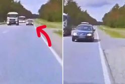 Wyprzedzał na czołówkę. Nie miał pojęcia, że wszystko się nagrało