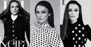 Pochmurna Keira Knightley zerka złowieszczo z kart "Elle US"