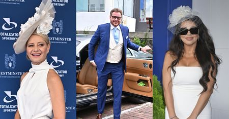 Wystrojone gwiazdy pozują na gali Derby 2023: Małgorzata Kożuchowska, Sylwia Bomba, Jan Lubomirski z dziećmi (ZDJĘCIA)