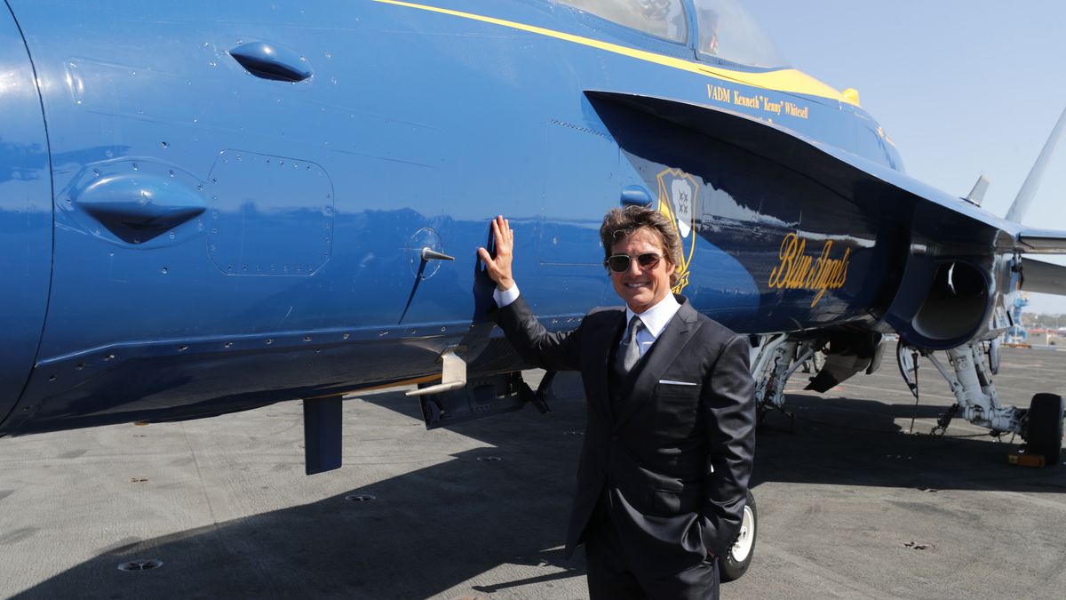 Tom Cruise visits Naval Air Station North Island in support of the Global Premiere of ÒTop Gun: MaverickÓ on May 4, 2022, in San Diego, California. (Photo by Eric Charbonneau/Getty Images for Paramount Pictures)