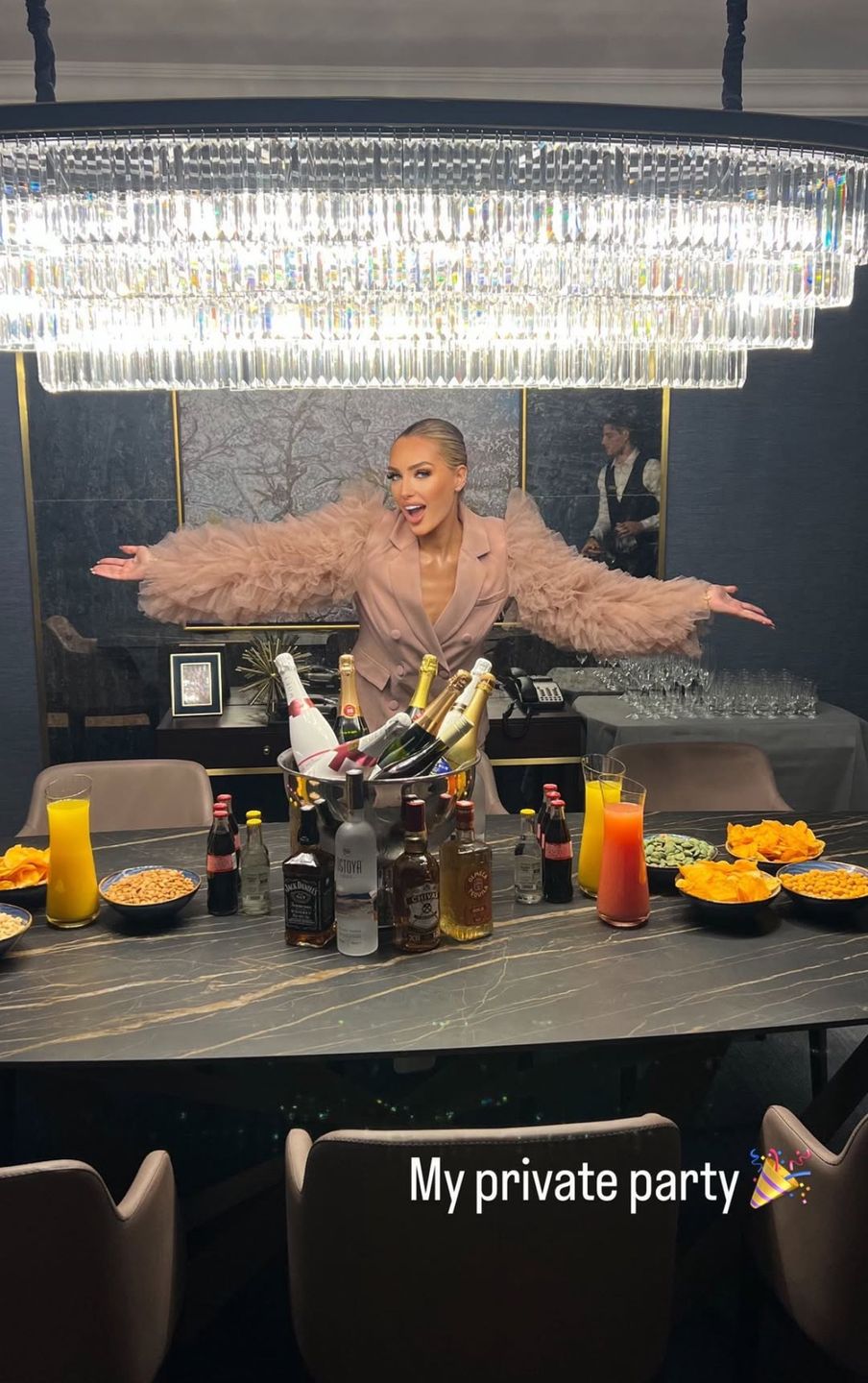 Caroline Derpienski zorganizowała prywatny event