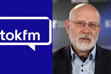 Logo Radia TOK FM i Maciej Świrski
