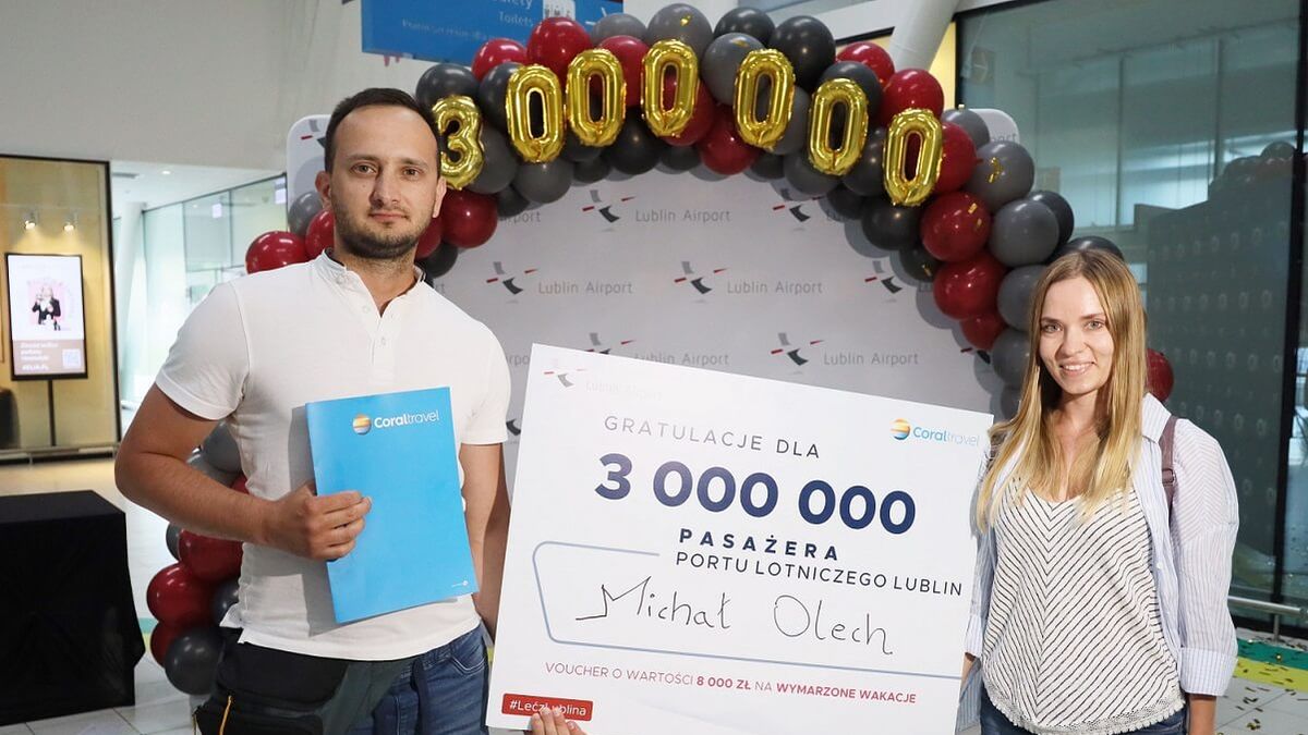 trzymilionowy pasażer portu lotniczego Lublin