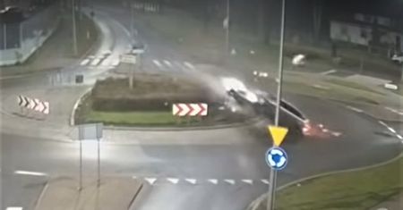 Nie zauważył ronda w Człuchowie. Nagranie wywołuje ciarki na plecach