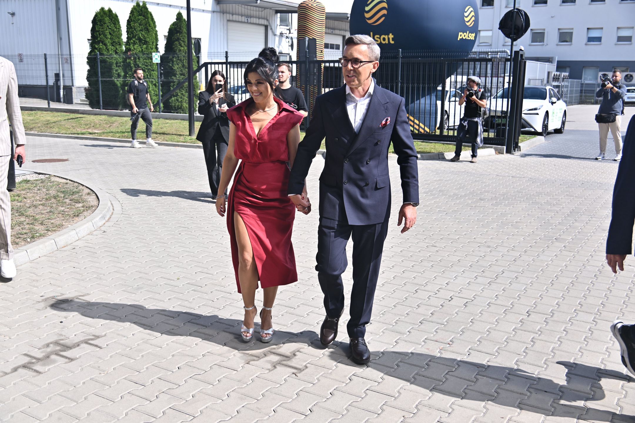 Katarzyna Cichopek i Maciej Kurzajewski na konferencji ramówkowej Polsatu