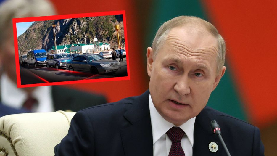 Gruzja. Wielokilometrowa kolejka Rosjan. Uciekają, jak mogą