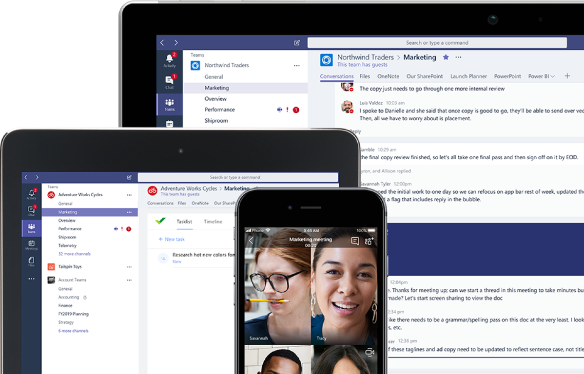 Microsoft Teams zyskuje podczas pandemii koronawirusa. Źródło zdjęcia: office.com