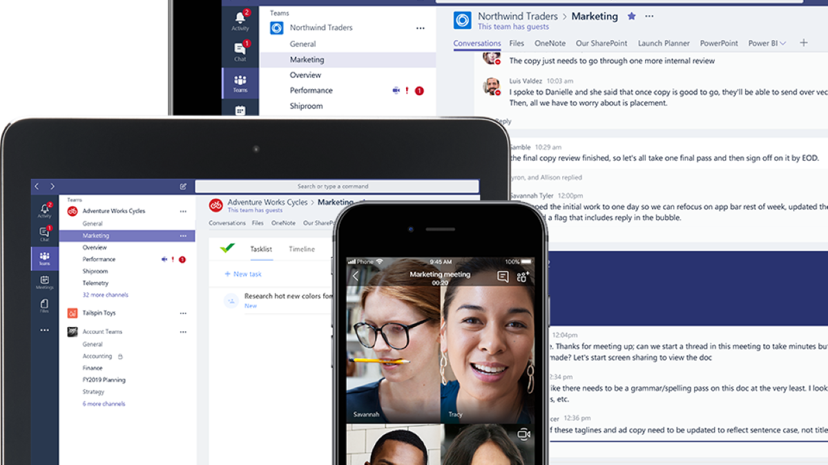 Microsoft Teams zyskuje podczas pandemii koronawirusa. Źródło zdjęcia: office.com