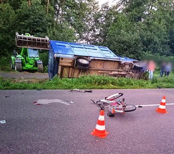 Karbówko: Potrącił go dostawczak. 75-letni rowerzysta zmarł w szpitalu
