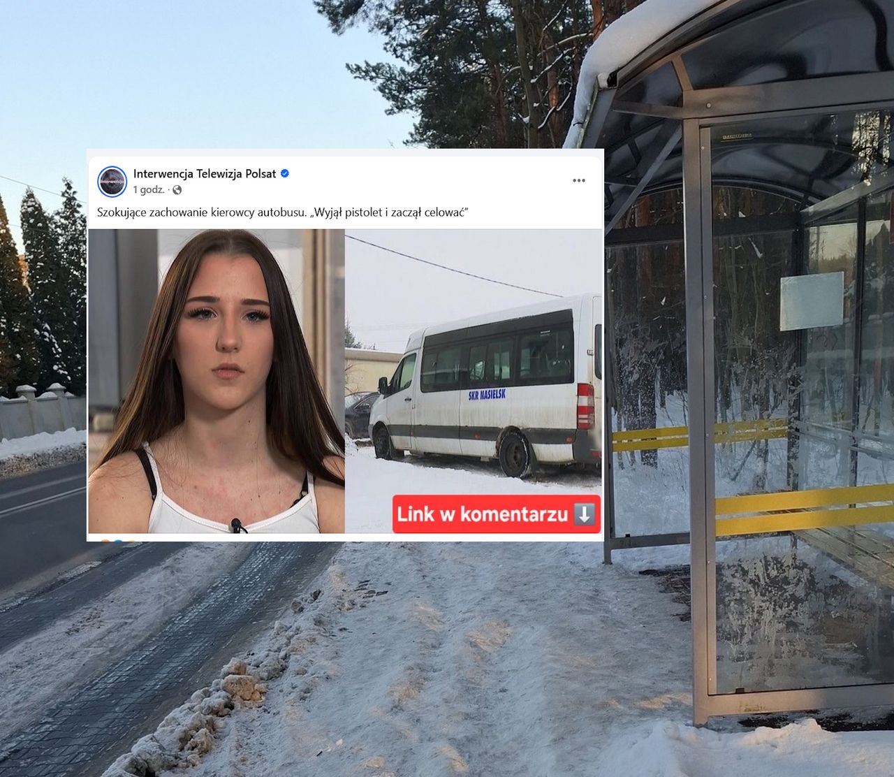 Skandaliczne zachowanie kierowcy autobusu w Nasielsku. "Wyjął pistolet"