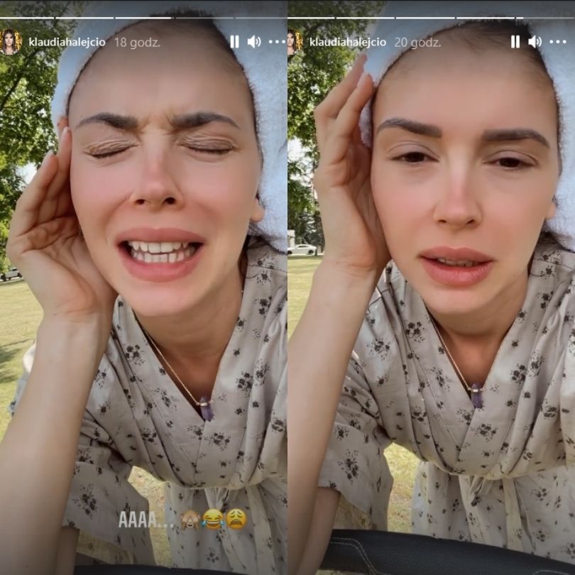 Klaudia Halejcio uskarża się na zapalenie piersi