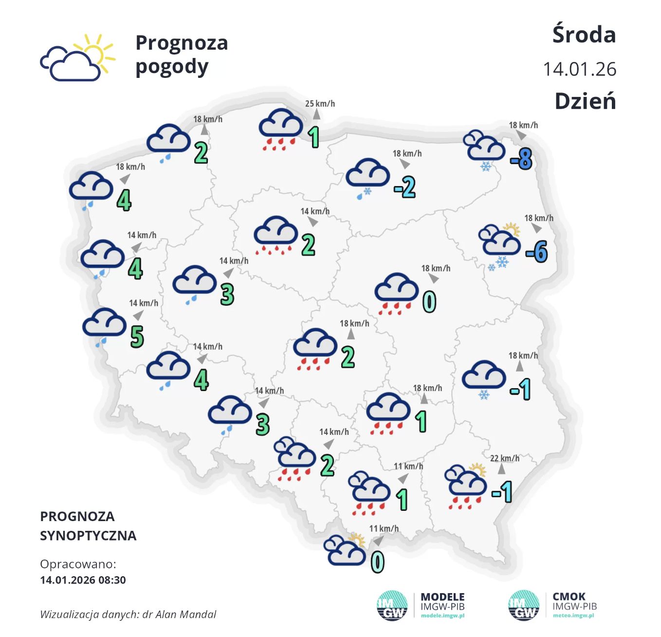 Prognoza pogody na środę
