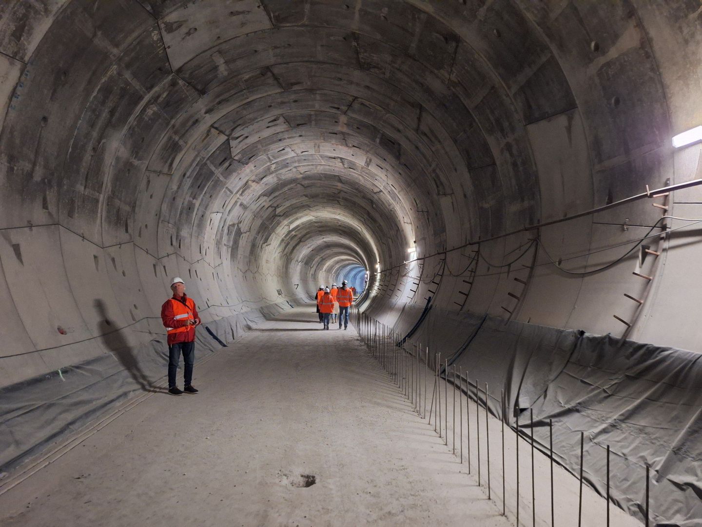 Budowa tunelu kolejowego pod Łodzią - prace na podziemnym przystanku Łódź Koziny