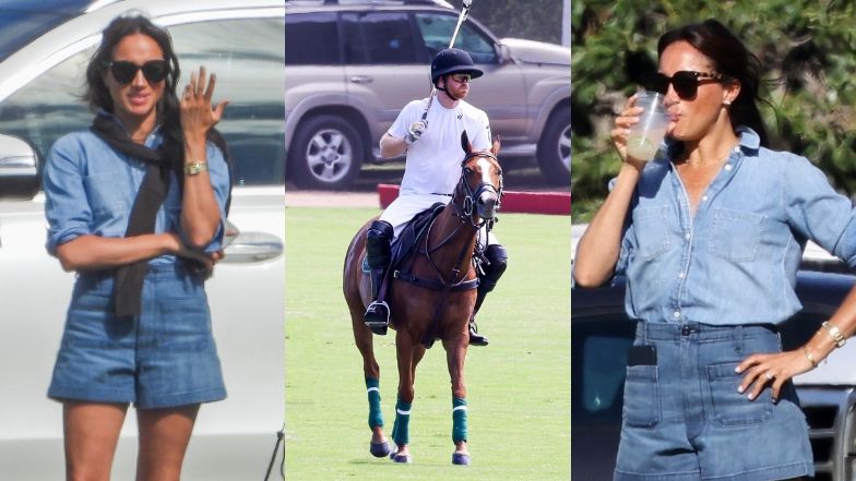 Meghan Markle kibicuje księciu Harry'emu podczas meczu polo