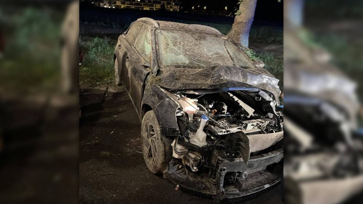 Hyundai uderzył w drzewo na ul. Zemborzyckiej