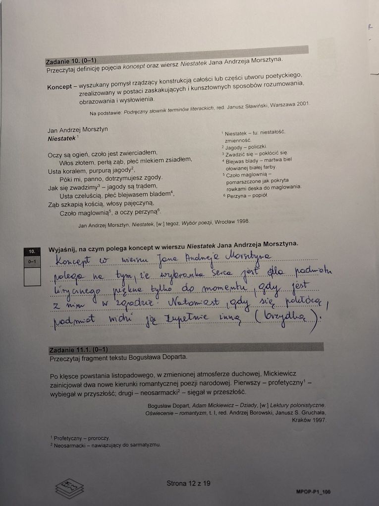 Matura z j. polskiego 2024