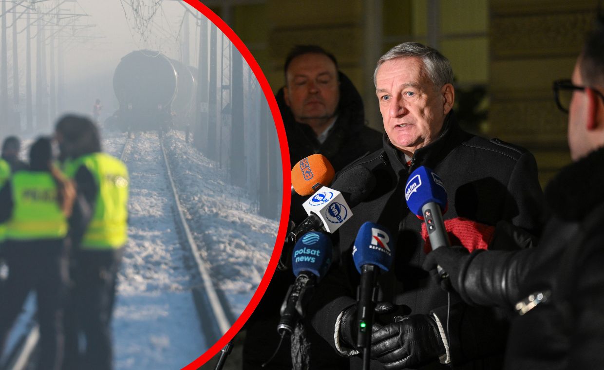 Wykolejenie pociągu na Mazowszu. Wiceszef MSWiA o przyczynach