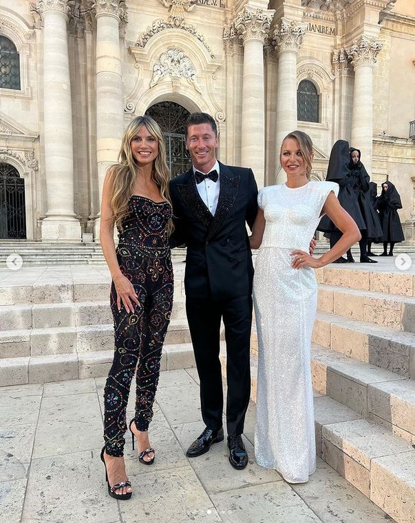 Lewandowscy z Heidi Klum