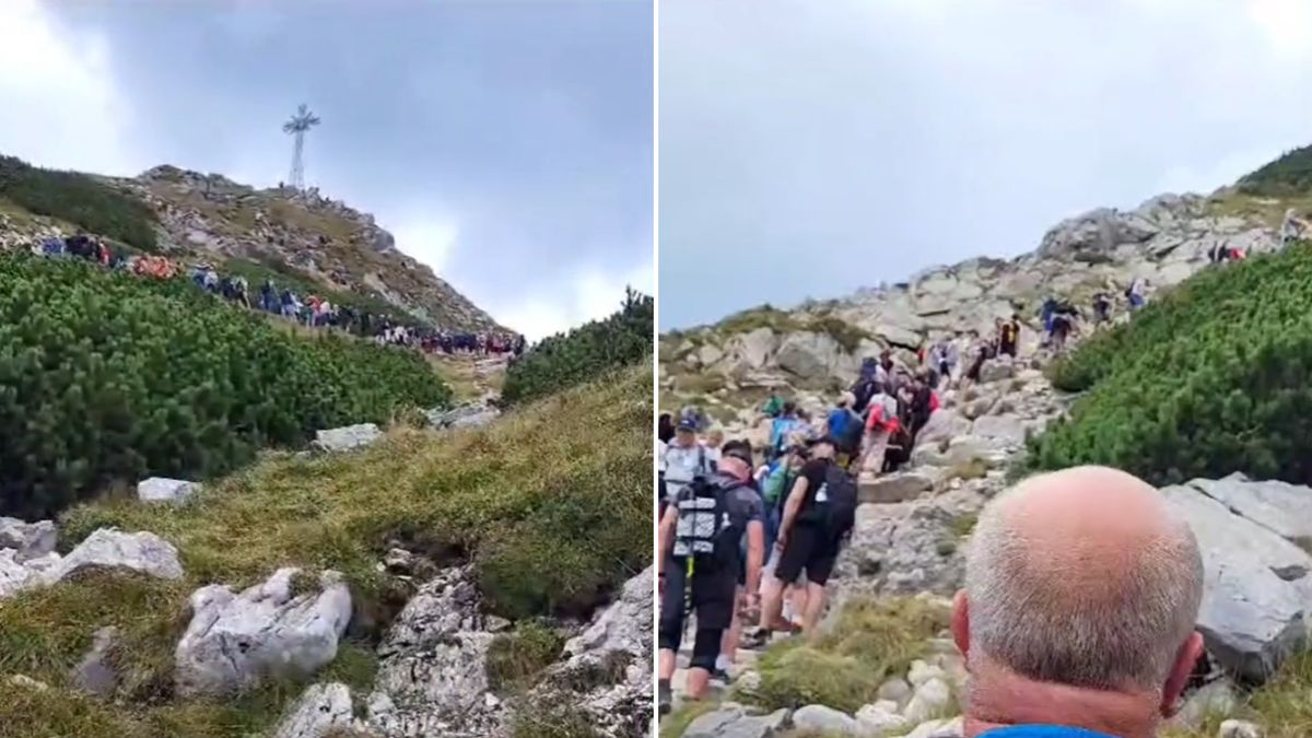 Gigantyczna kolejka na Giewont