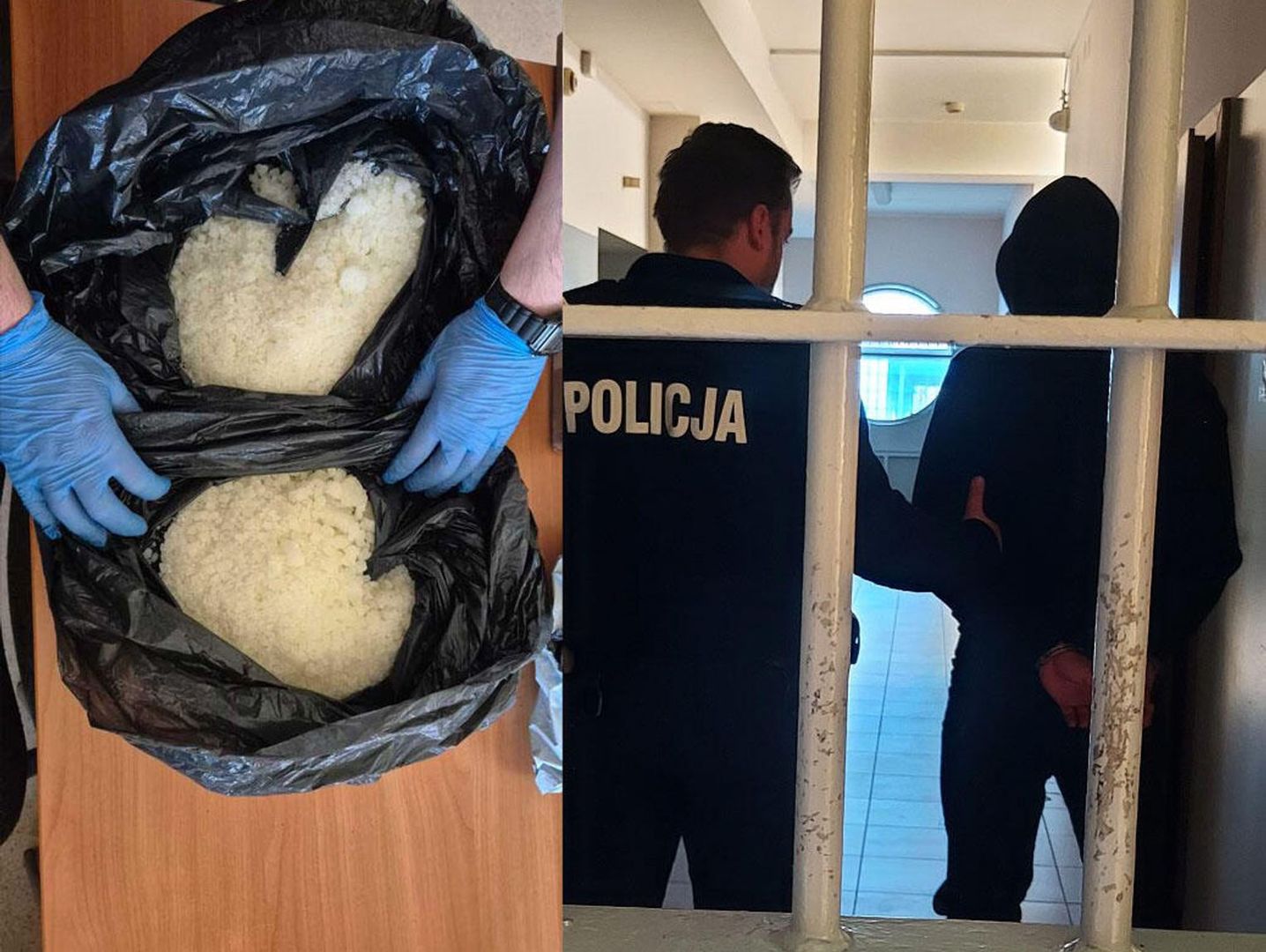 Zduńska Wola. 2 kilogramy metamfetaminy w workach na śmieci