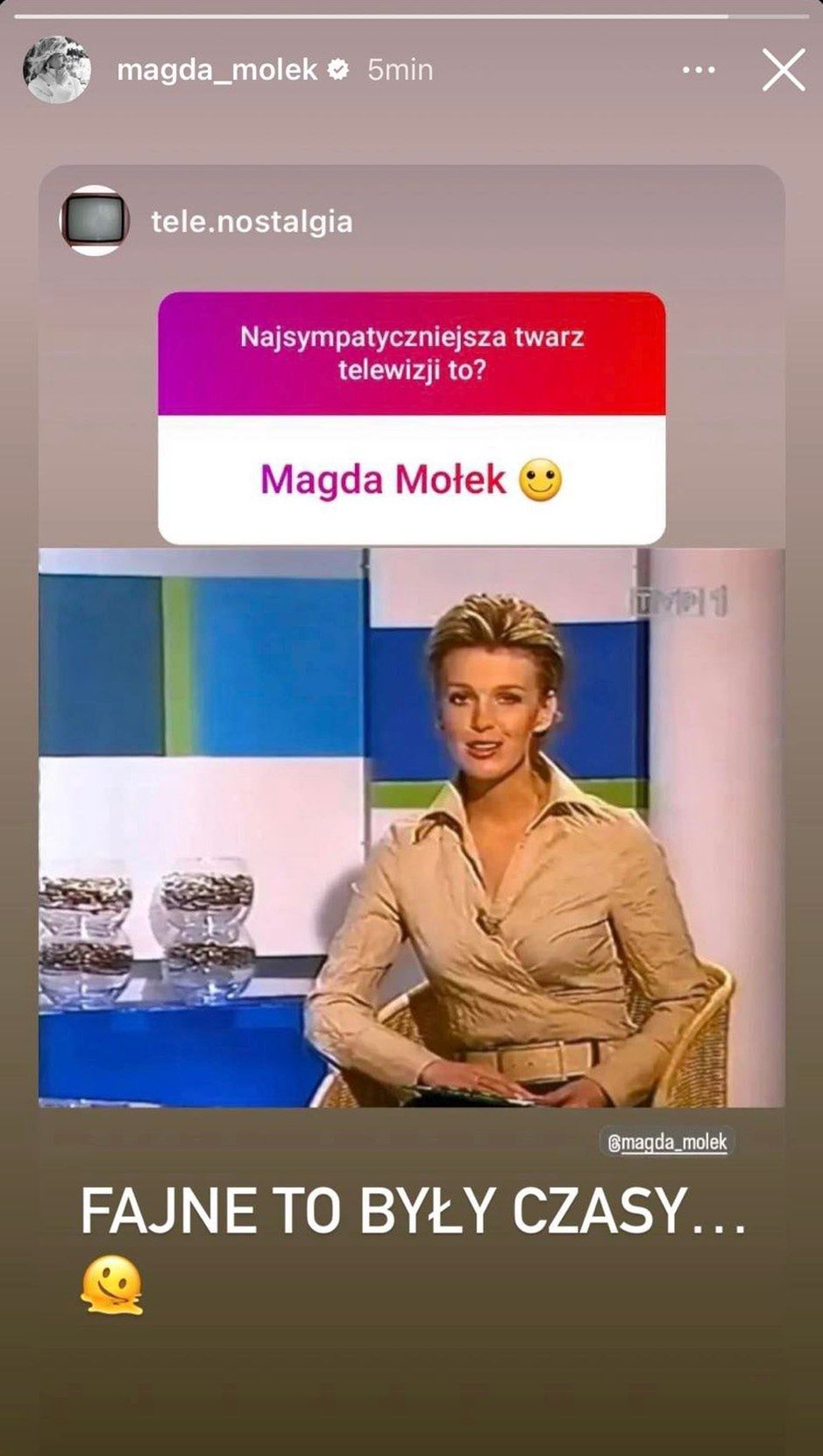 Magda Mołek na zdjęciu sprzed lat 