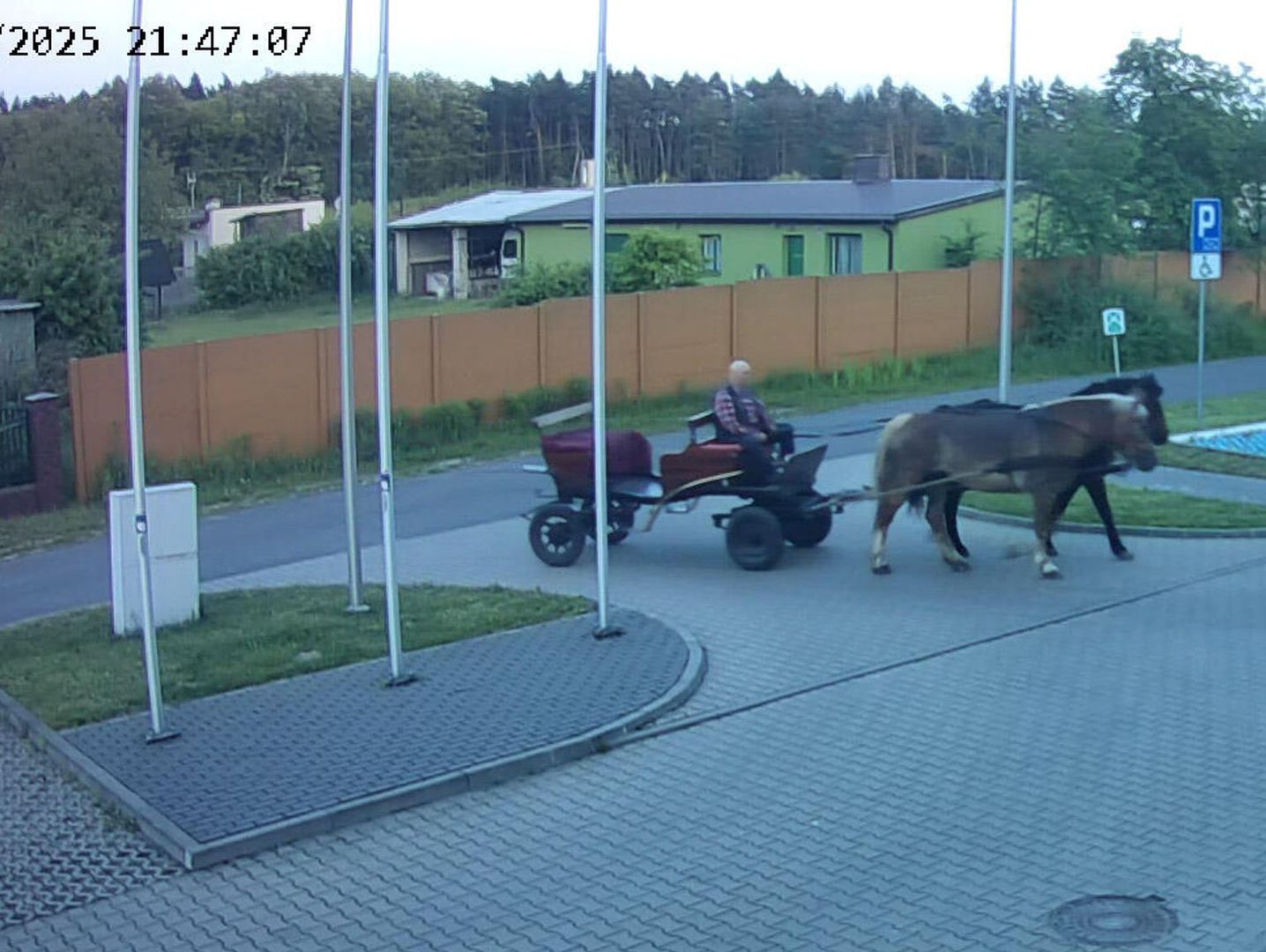Pijany woźnica zajechał na parking przed komendą. Zapomniał o zakazie