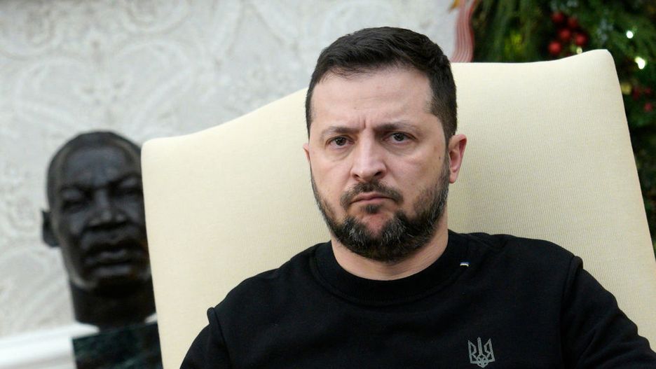 President Biden Hosts Ukrainian President Zelenskiy
Volodymyr Zelenskiy, Ukraine's president, during a meeting with US President Joe Biden, not pictured, in the Oval Office of the White House in Washington, DC, US, on Tuesday, Dec. 12, 2023. Zelenskiy came to Congress today to appeal for more aid to resist Russia's invasion, and Republican leaders told him to first wait for an elusive US deal on immigration. Photographer: Yuri Gripas/Abaca/Bloomberg via Getty Images
Bloomberg
ukrainian, u.s. government, u.s.a., americas, 2023uspolitics, us, congress, u.s., north american, american, ukraine government, government news, united states of america