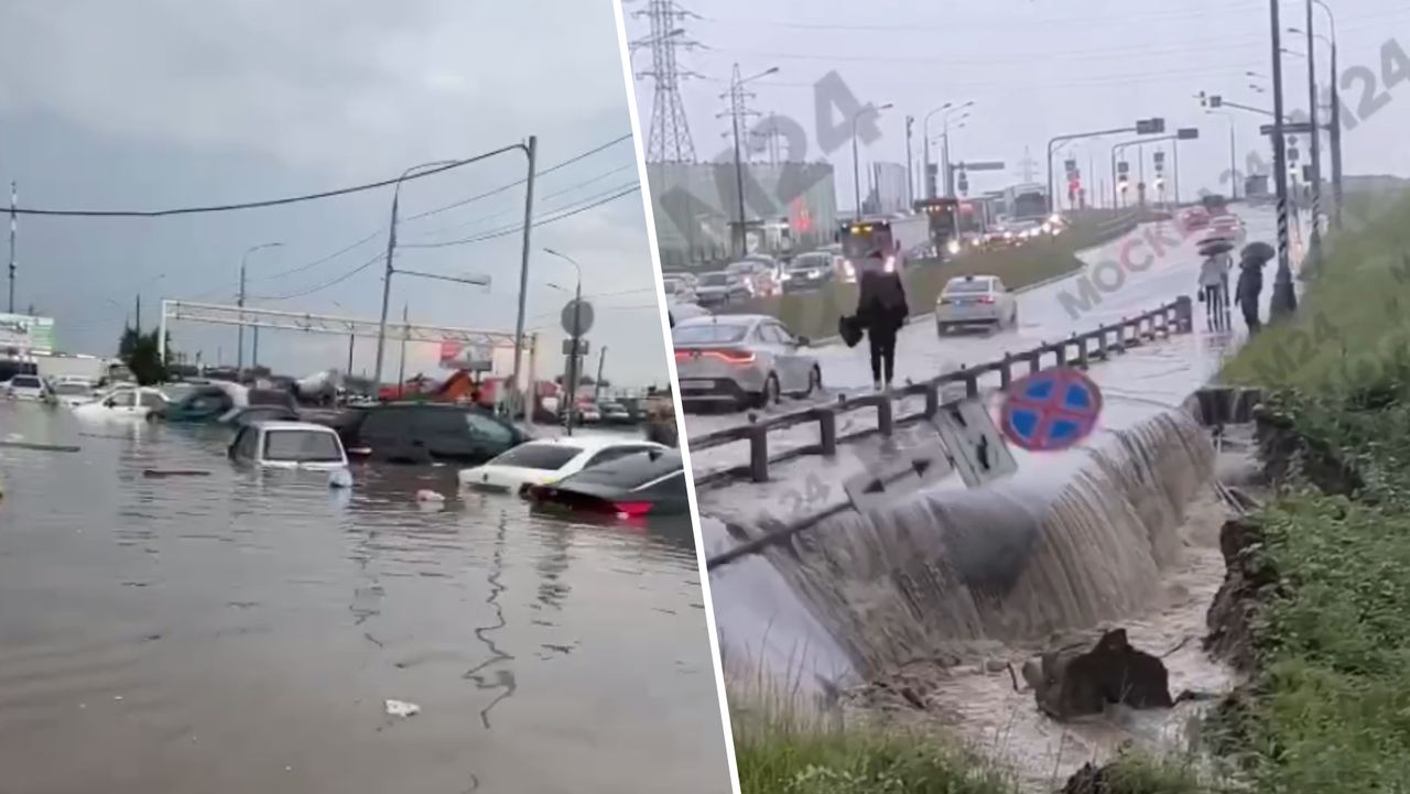 Megadeszcz w Rosji. "Samochody idą na dno". Zamknięte autostrady