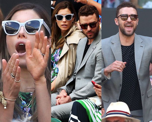Justin Timberlake i Jessica Biel bawią się na Wimbledonie