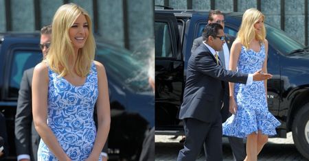 Ivanka Trump w sukience w róże pod Pomnikiem Bohaterów Getta (ZDJĘCIA)
