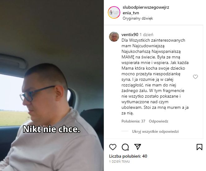 Krzysztof ze "Ślubu od pierwszego wejrzenia" zabrał głos