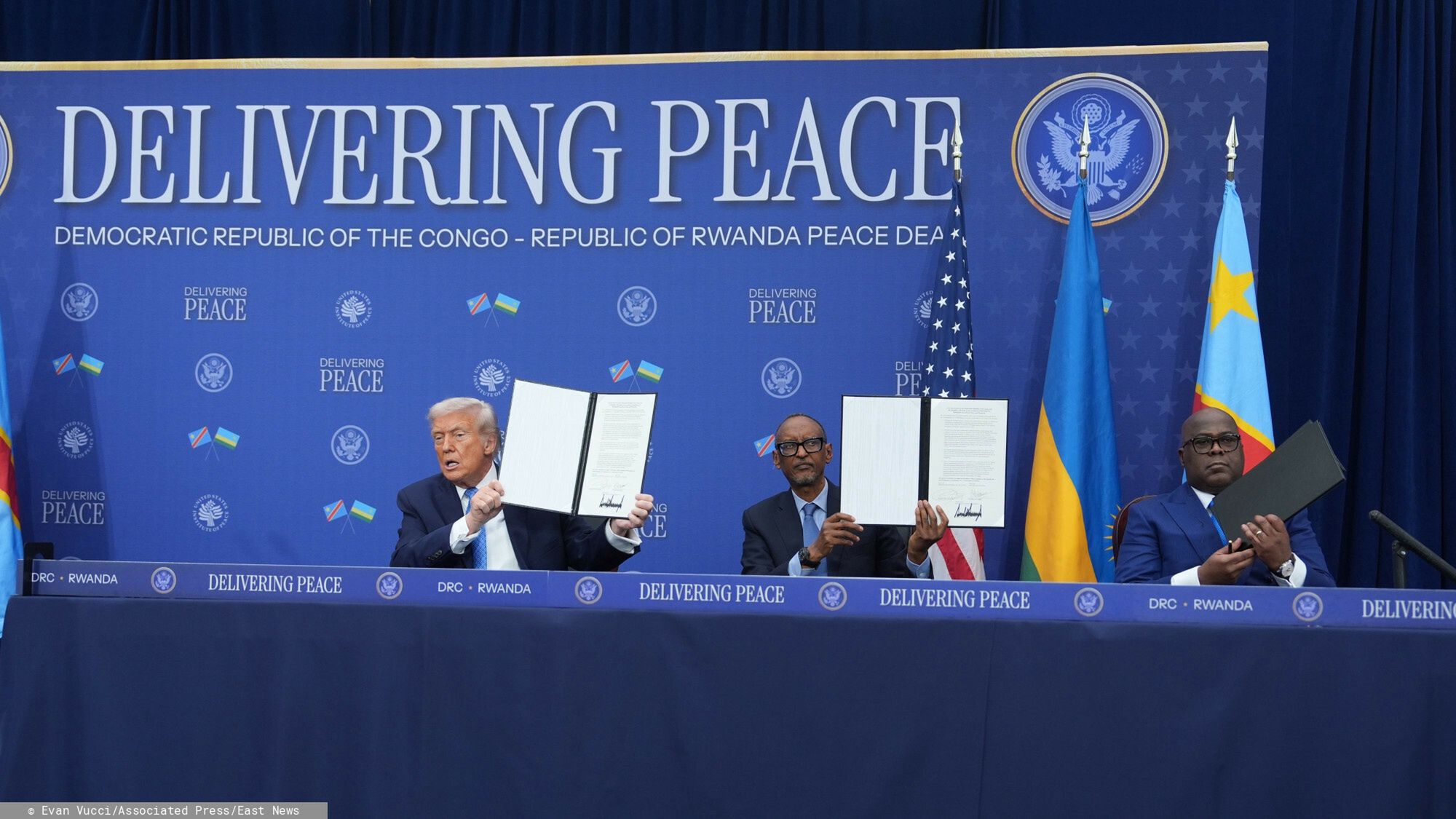 Przywódcy USA, DRK i Rwandy podczas konferencji w Waszyngtonie