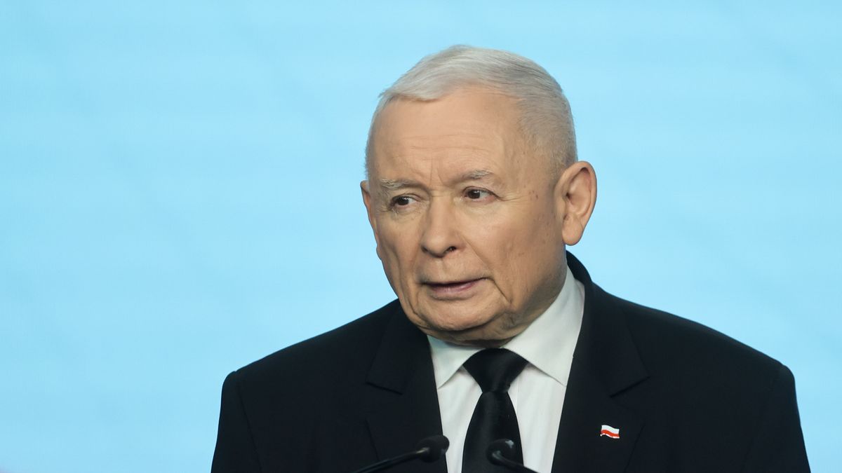 Warszawa, 09.12.2024. Prezes Prawa i Sprawiedliwości Jarosław Kaczyński podczas konferencji prasowej w siedzibie Prawa i Sprawiedliwości przy ul. Nowogrodzkiej w Warszawie, 9 bm. (ad) PAP/Albert Zawada