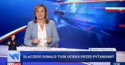Pasek nie na czasie. Kuriozalny materiał "Wiadomości" o Tusku