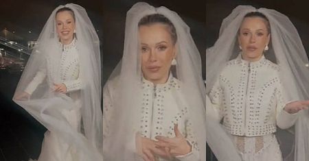 Doda zapozowała w SUKNI ŚLUBNEJ. Cała w skowronkach oznajmiła: "Radosna chwila"