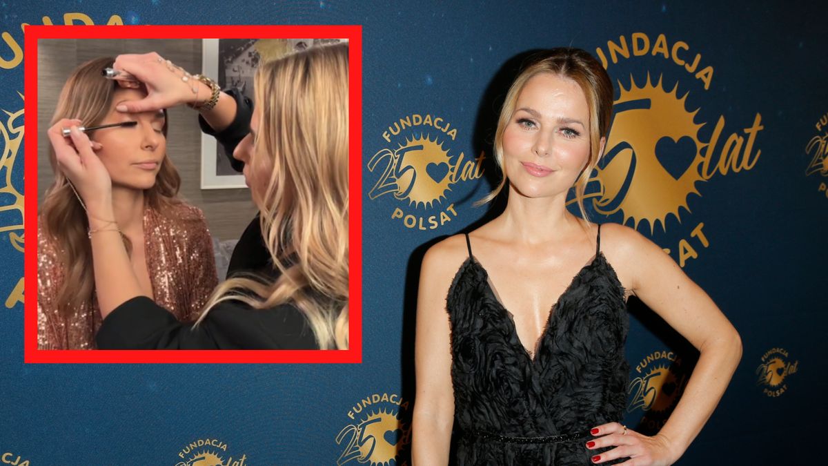 Przed rozpoczęciem malowania prezenterka pokazała się bez makijażu