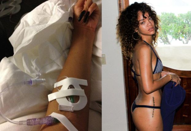 Rihanna w szpitalu pod kroplówką (FOTO)