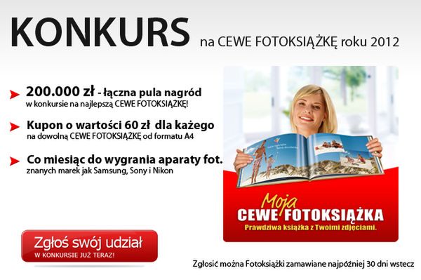 CEWE FOTOKSIĄŻKA 2012 roku - zaprojektuj swój album i weź udział w konkursie