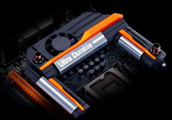 Gigabyte płyta główna chłodzenie sekcji zasilania zdjęcie