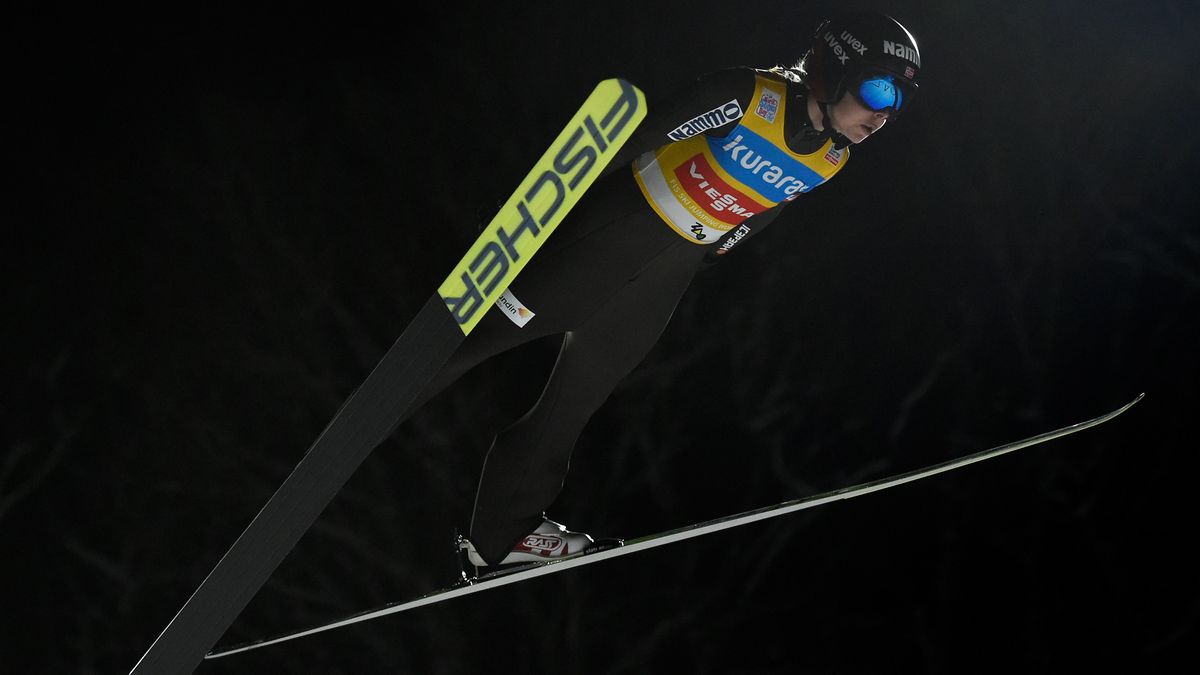 YAMAGATA, JAPAN - JANUARY 17: Maren Lundby of Norway competes during day one of the FIS Ski Jumping Women's World Cup Zao at Kuraray Schanze on January 17, 2020 in Yamagata, Japan. (Photo by Matt Roberts/Getty Images)